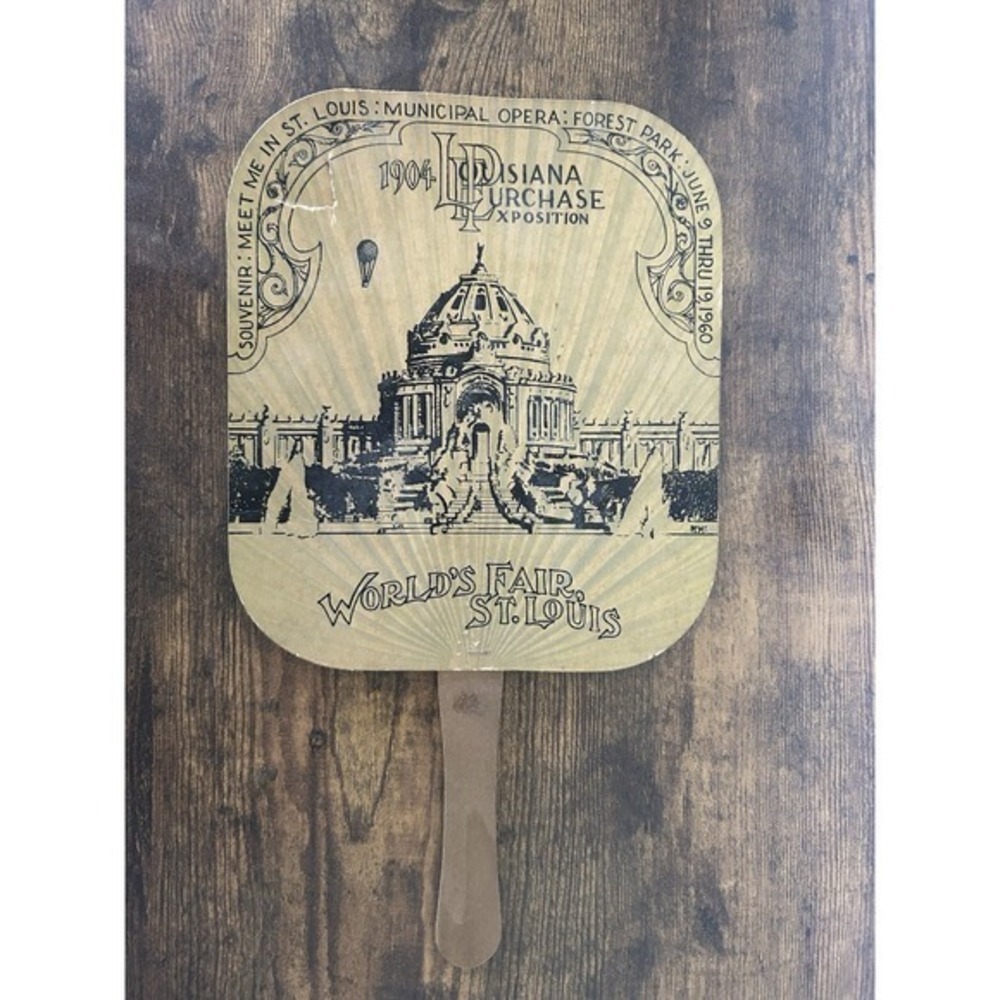 RARE Antique Advertising‎ Hand Fan Flanagan Insurance Russel Springs KY Boy Fish
